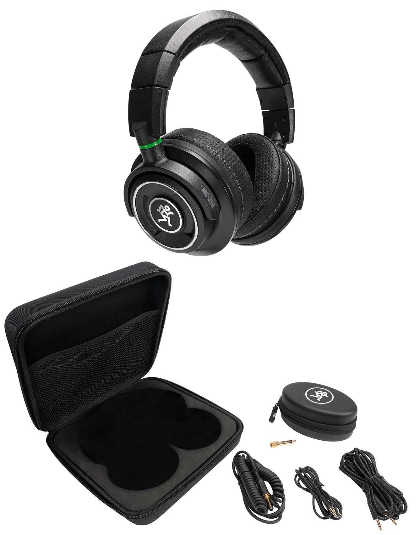 professional monitoring headphones with leather headband