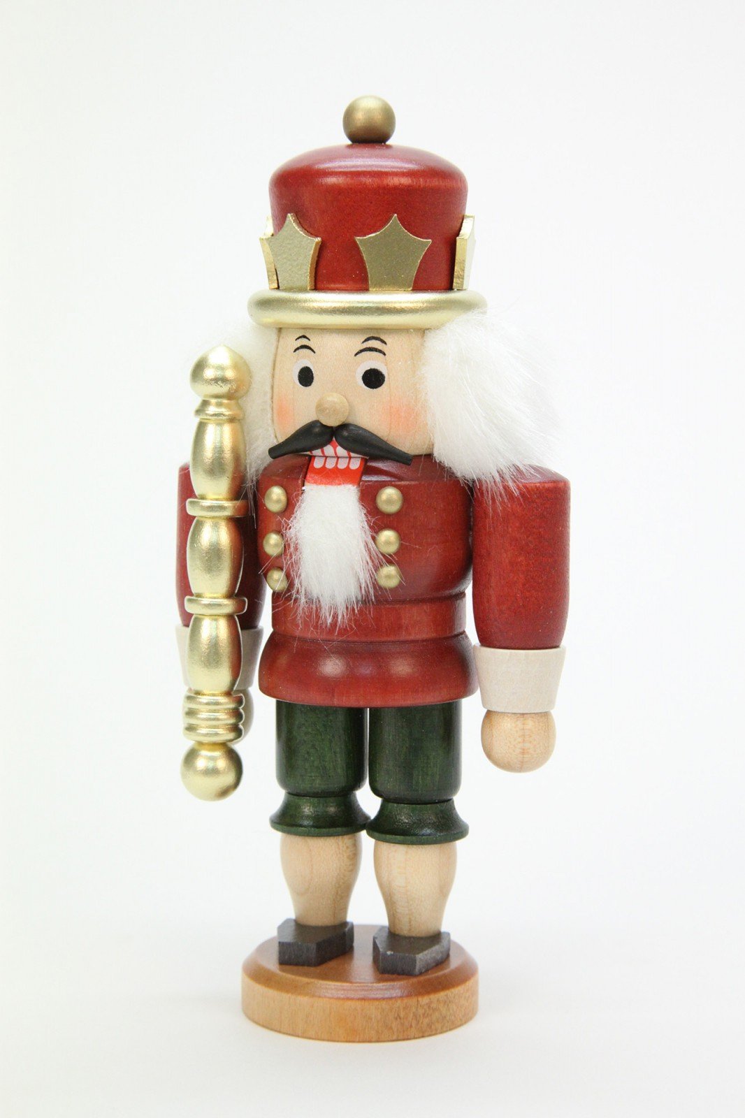 Christian Ulbricht German Christmas Nutcracker King glazed - 17cm / 7 inch - Authentic German Erzgebirge Nutcrackers