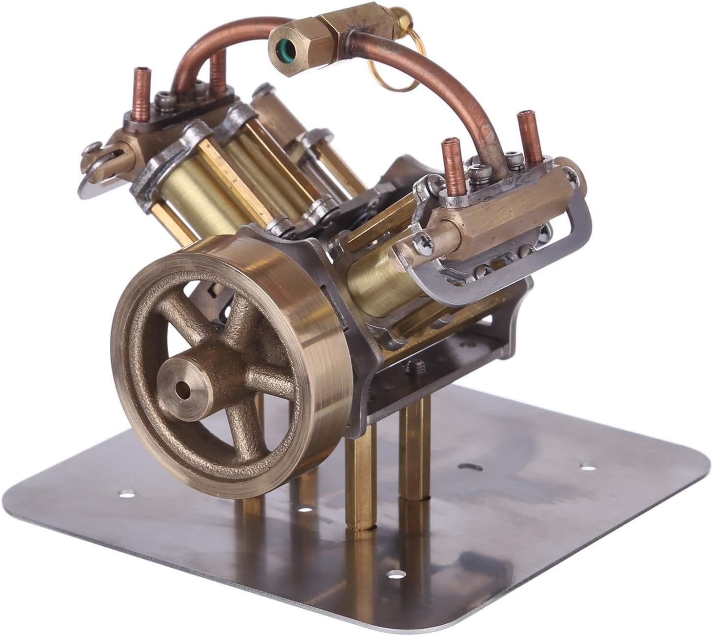 Mini V4 Steam Engine Model Miniature Steam Engine Without Boiler for Hobbyists and Collectors