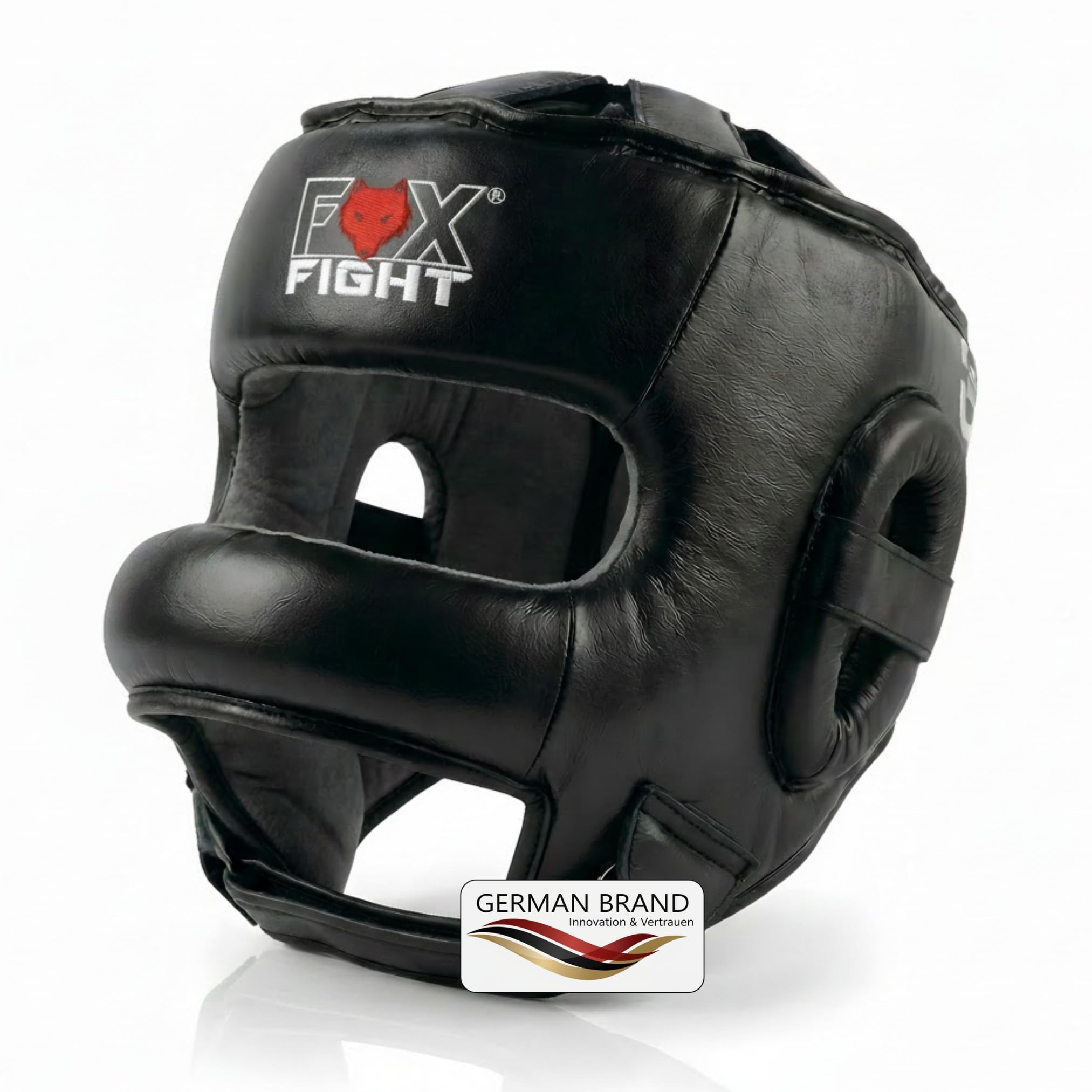Fox de Protection Fight Arceau de Protection avec (Nez) Tête schuts Headguard/Cuir – Noir