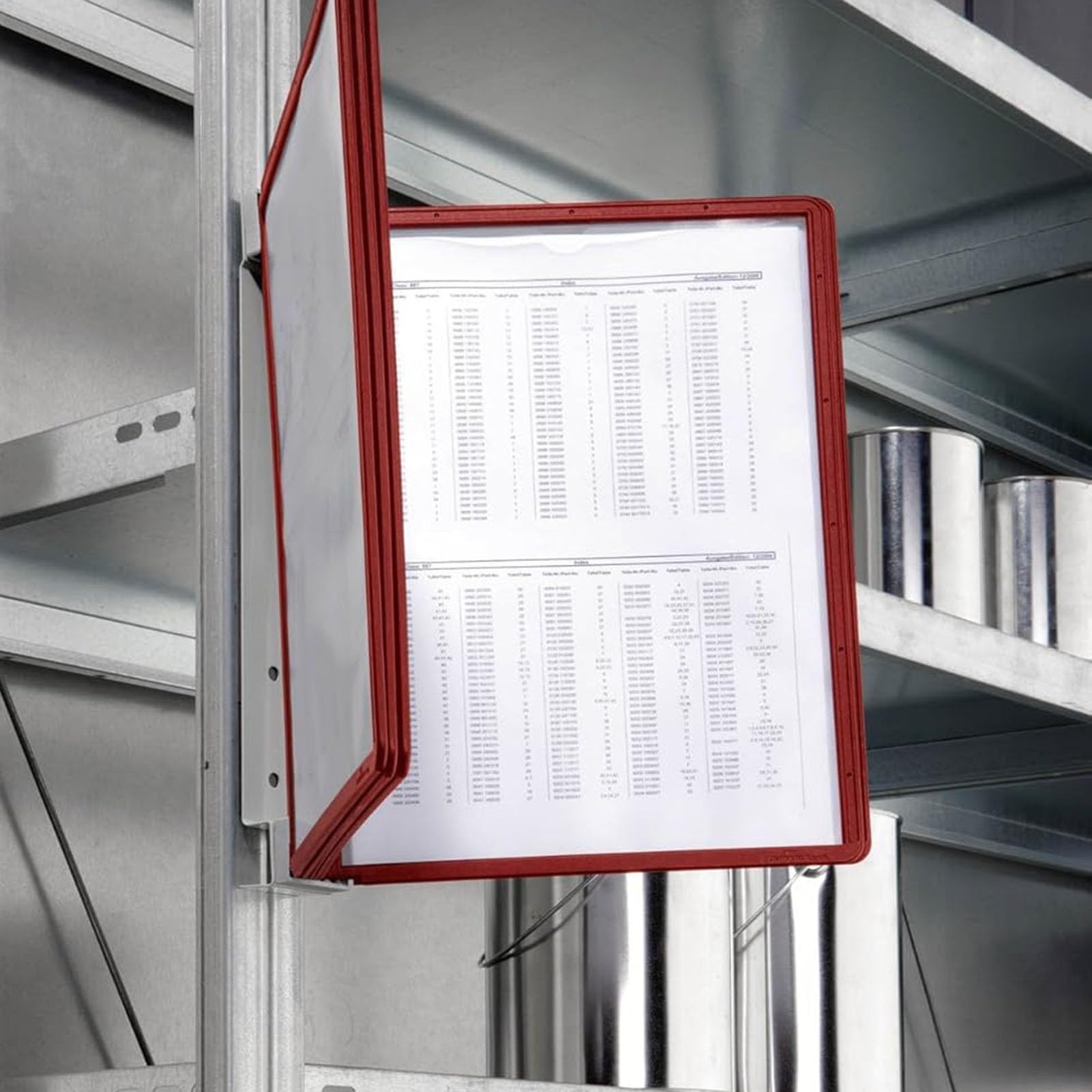 Pannello Espositivo Magnetico Resistente da Parete - Cartella Espositiva Ribaltabile da Tavolo, Organizer da Parete, 5 Pannelli Neri, Espositore per Cataloghi(A)