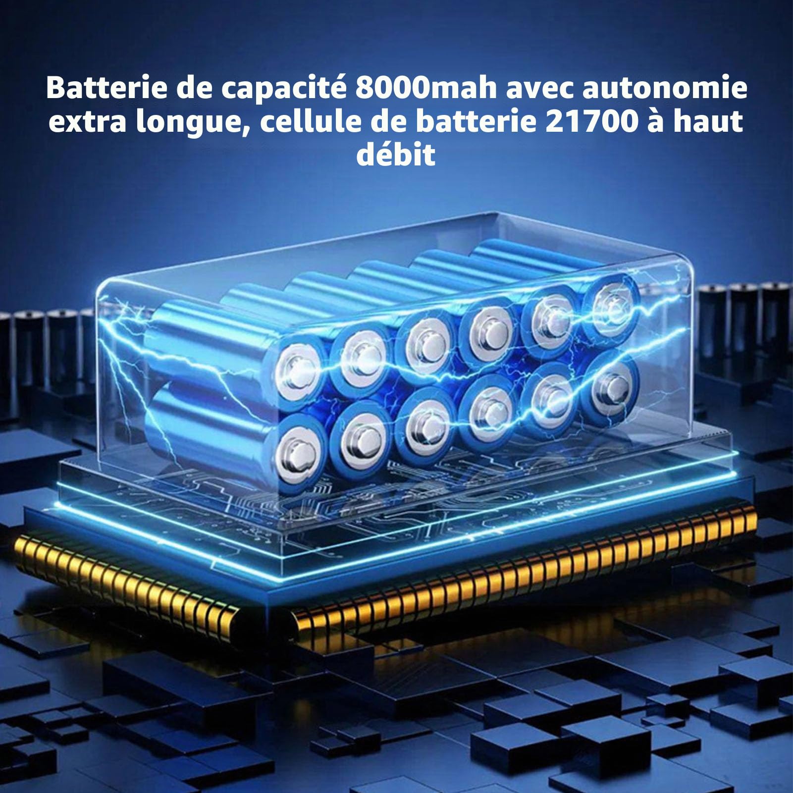 Souffleur Violent de Voiture, X64 Thunder Jet Dry, Souffleur de Voiture 8000 MAh pour le Séchage, Mini Ventilateur Turbo à 11 Pales, Moteur sans Balais de 64 Mm, Souffleur