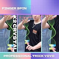 Vista 5 de Yoyo responsivo para niños principiantes, Yo Yo Crystal K2 profesional, Yo-Yo de doble propósito para adultos + rodamiento Yo Yo extra no responsivo