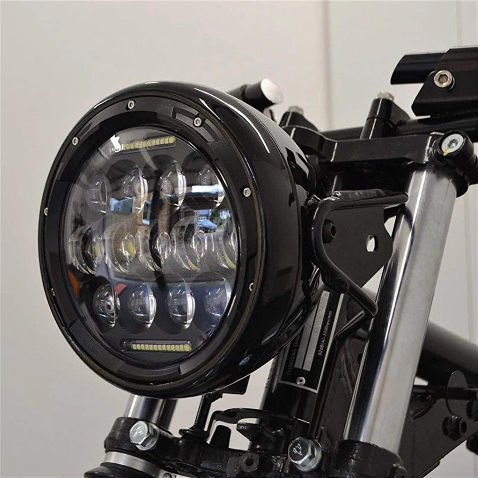 Moto Faro Fanale per Cafe per Racer per Suzuki Faro Rotondo Universale da 7 Pollici per Moto