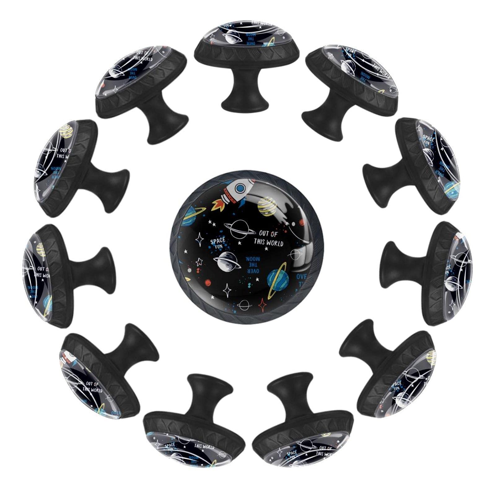 Boutons de tiroir Espace Galaxy 35mm pour décorer une chambre d'enfant