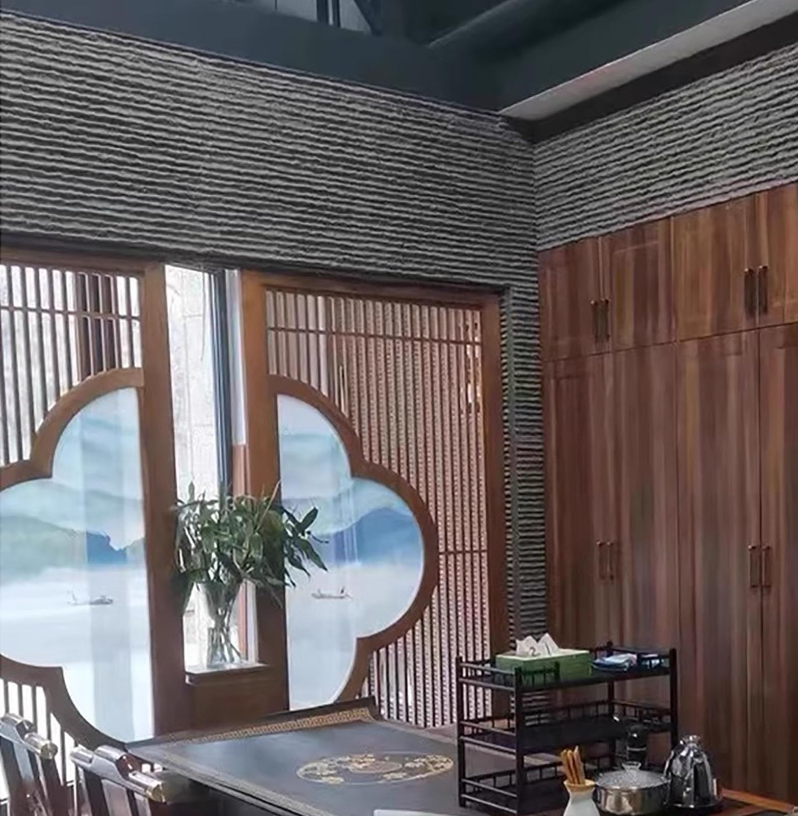 Paneles Decorativos Pared Pu Impermeable Paneles Decorativos Pared Interior Exterior, Sala de Juegos Piedra Artificial Revestimiento Pared Textura Estriada, 3d Wainscoting para Paisajismo(Dark Gray,1P