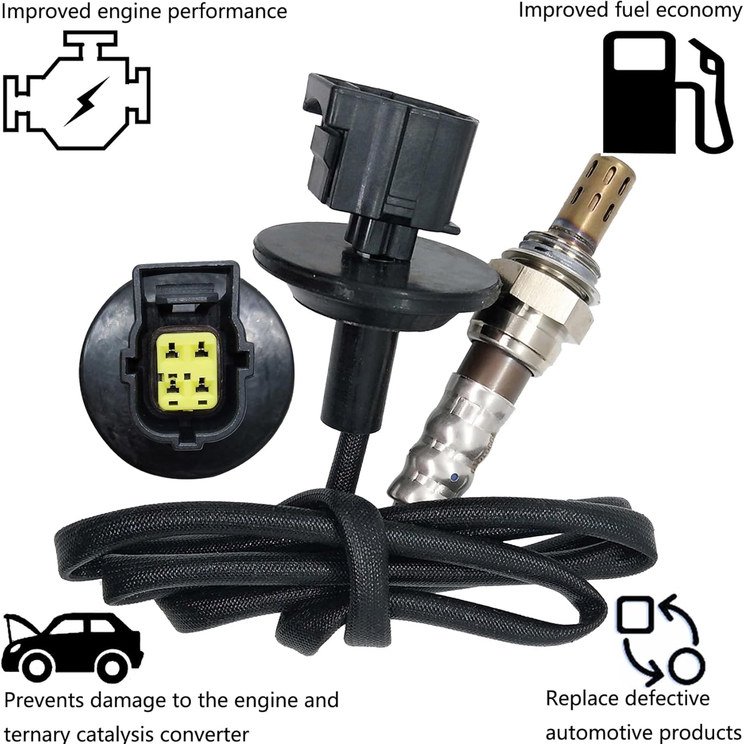 Dropwater Dowmstream Oxygen Sensor Compatible with Mitsubishi Outlander 2.4L Outlander Sport 2.0L Rear O2 Sensor 234-4114
