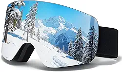 JQF Gear Óculos de esqui OTG Snowboard Snowboard Óculos de Snowboard Óculos de esqui para homens mulheres adultos