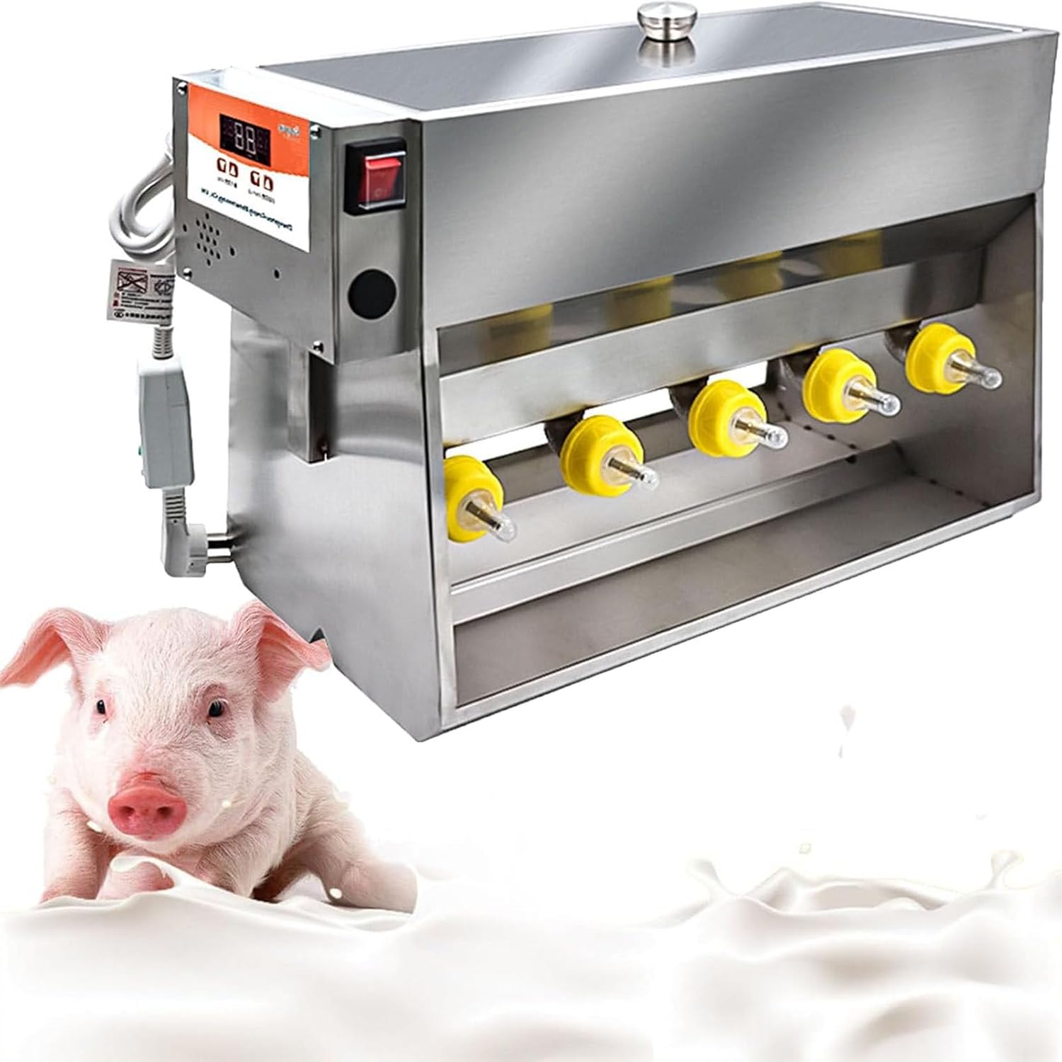 15/20l Pig Feeding Machine with Constant Temperature Function,10/14 Piglet Feeding Machine,Fully Automatic Pig Milk Feeding Machine 10Nipples