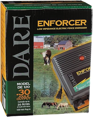 Miniatura 2 de Dare Enforcer Series Energizador eléctrico para vallas, 20 acres, enchufable, 110 voltios