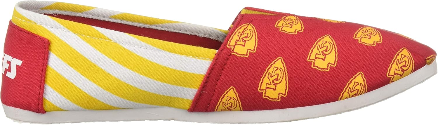 FOCO Women's NFL Team Logo Ladies Fashion Slip On Canvas Shoes