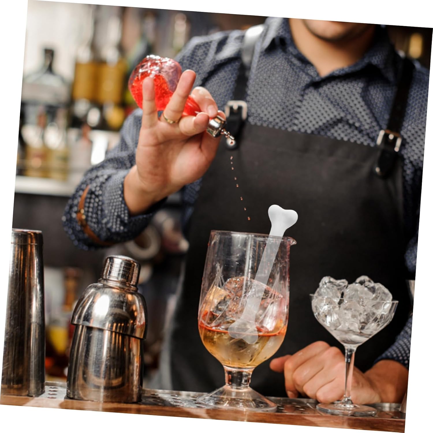 250 Pcs Bone Swizzle Stick Beverages Drinks Cocktail Stirrers Beverage Mixing Tool Drink Mixer Stick Bone Stirrer Stir Stick Cocktail Mixing Rods White Plastic re-usable