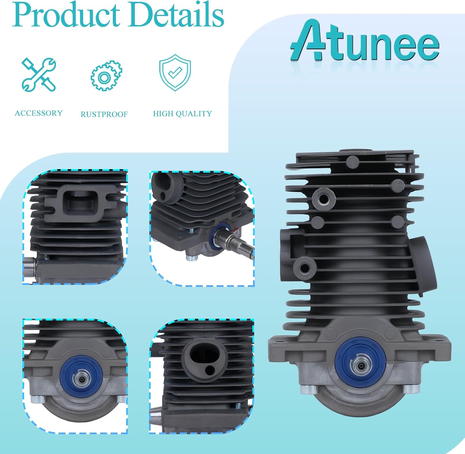 1132 030 0402 Cylinder Piston Kit for Stihl MS170 MS180 018 Chainsaw with Crankshaft Needle Bearing Replace 1132 030 0402