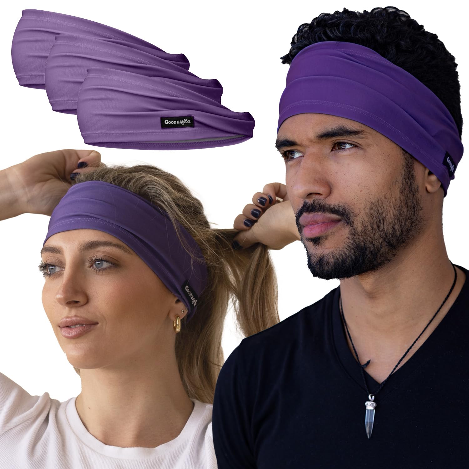 Banda para el sudor para hombres y mujeres, diadema antideslizante unisex que absorbe la humedad y elimina el exceso de sudor, duradera y duradera, correr, deportes, gimnasio
