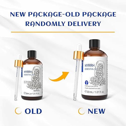 Miniatura 9 de HIQILI Aceite esencial de mirra para difusor, masaje, cuidado de la piel y el cabello, aceite de mirra de grado terapéutico 100 puro para