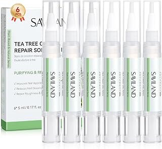 SAVILAND Deep-Repairing Cuticle Oil Pen: Nail Treatment Pen with Tea Tree Oregano Oil for Discolored Thick Dry Damaged Nails Toenail Renewal Travel Size Nail Strengthener Growth for Brittle Breaking
