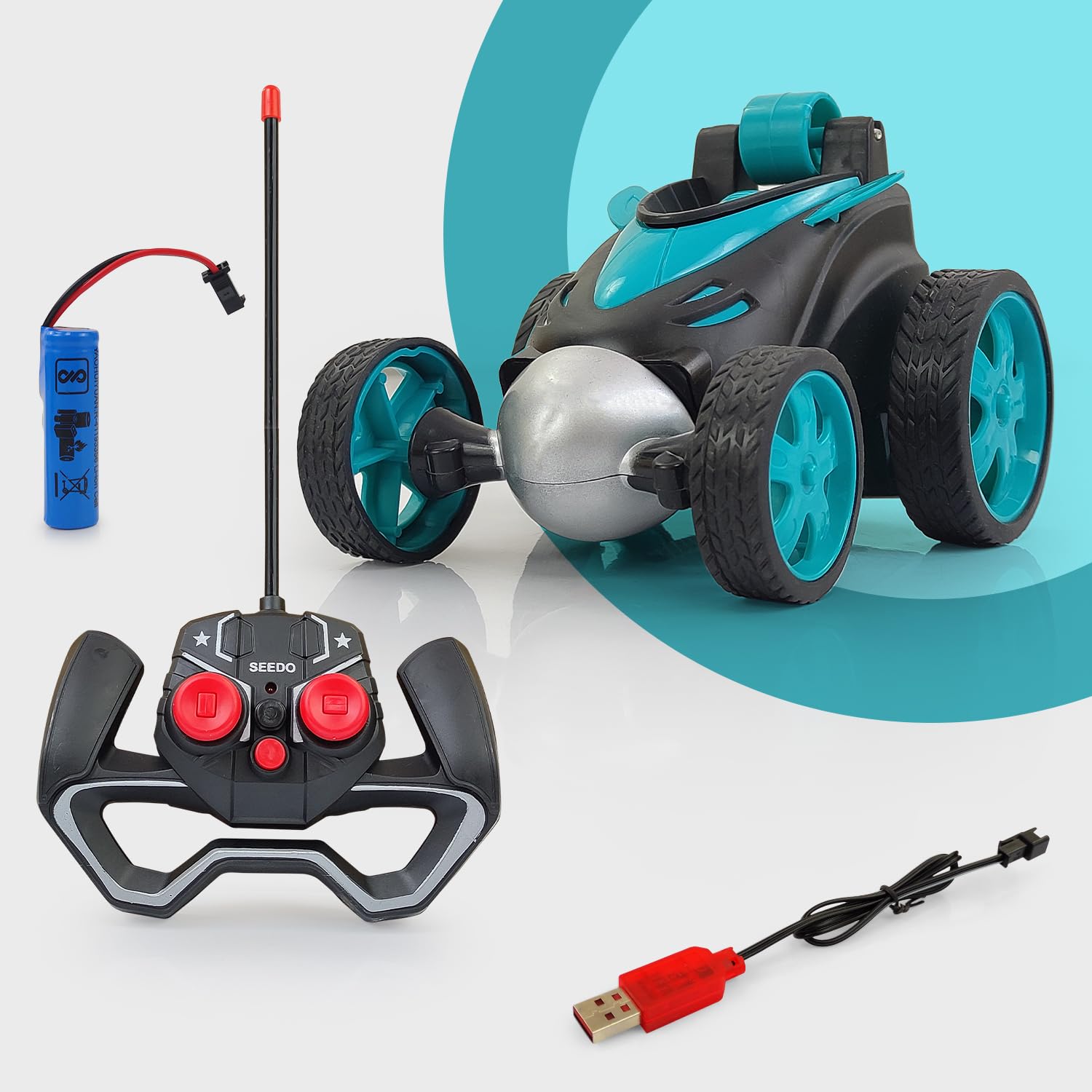 NHR Remote Control Car RC Stunt Vehicle 360°Rotating Rolling Radio Control Electric Race Car, Boys Toys Kids (3+ Years, Blue) (B0BX6LGX5M) Amazon Price History, Amazon Price Tracker