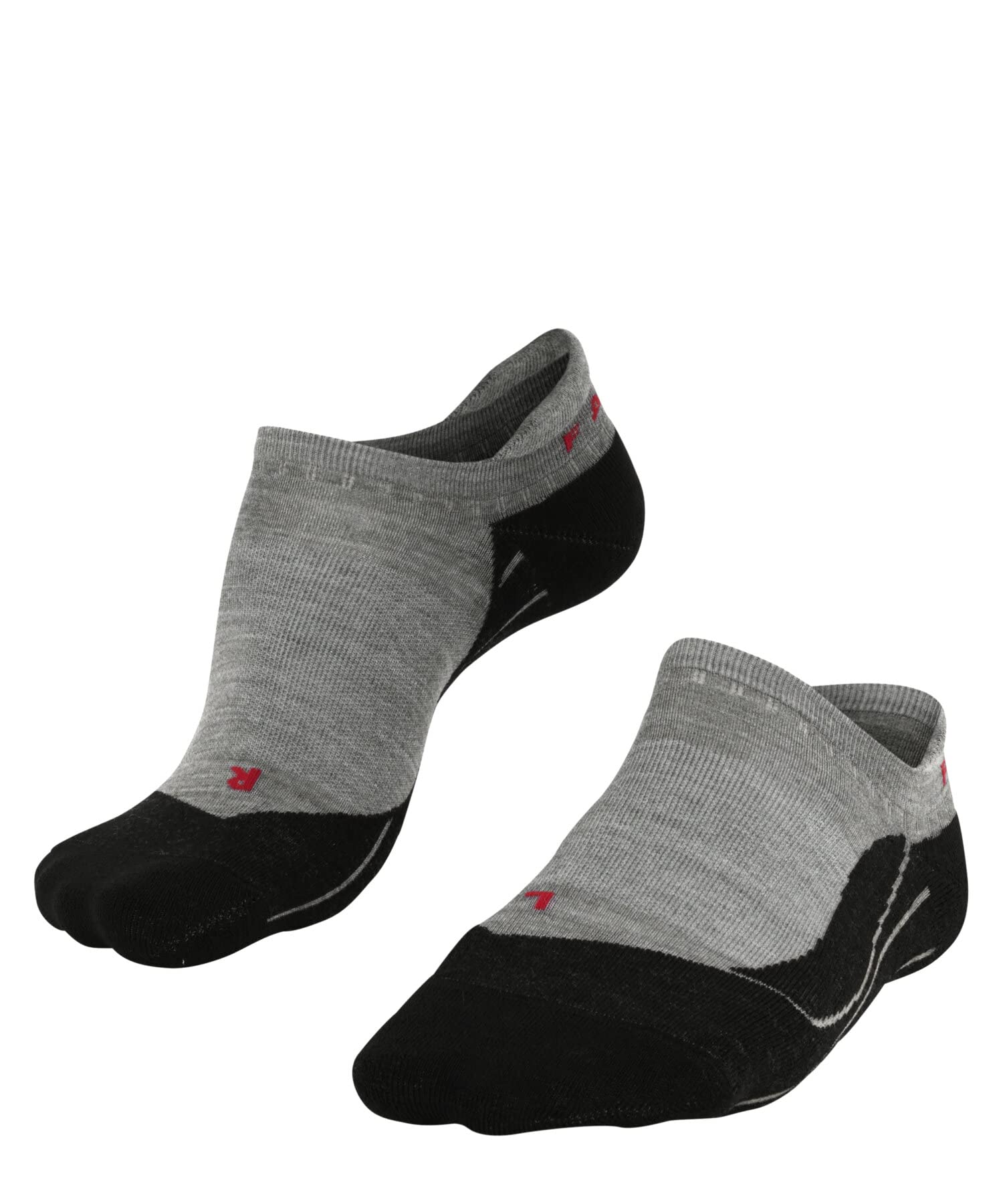 FALKE Men's TK5 Wander Invisible M In Wool Thin Anti-Blister 1 Pair Hiking Socks, Grey Light 3403, 9.5-10.5
