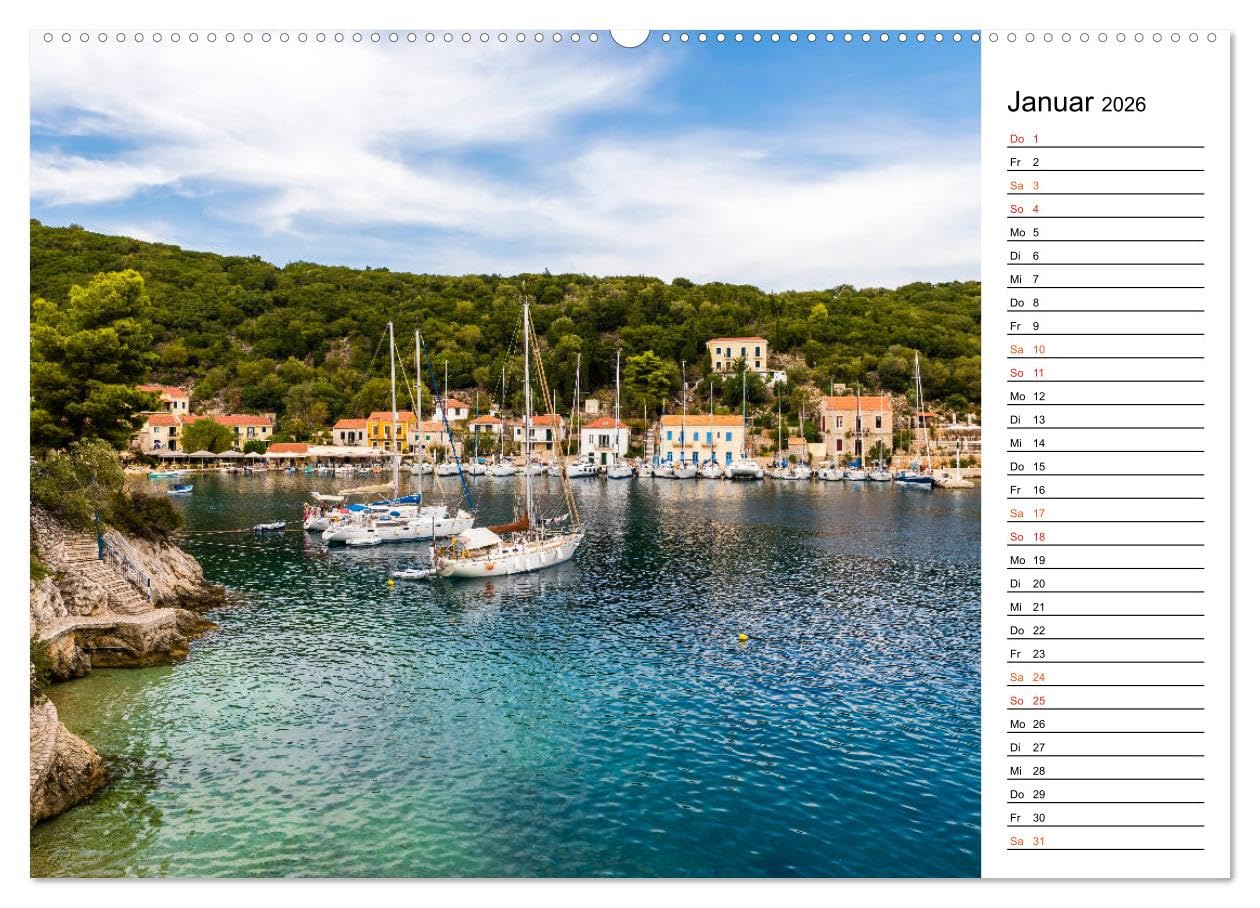 Griechische Inseln im Ionischen Meer (hochwertiger Premium Wandkalender 2026 DIN A2 quer), Kunstdruck in Hochglanz: Von Korfu bis Kefalonia, griechische Inseln entdecken (CALVENDO Natur)