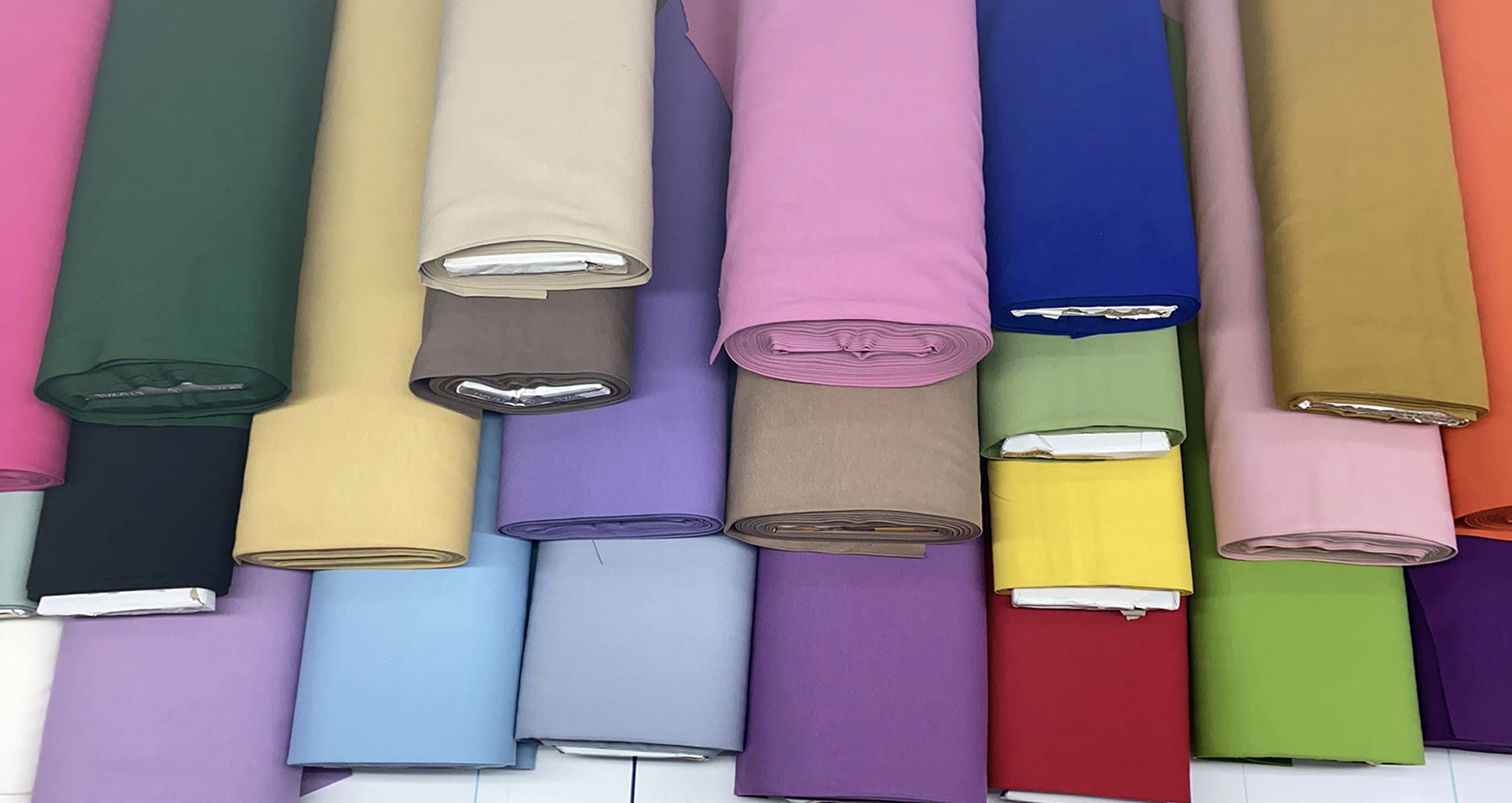 Polycotton Fabric Plain Colours Sold by The Meters (1 Meter, Orange)