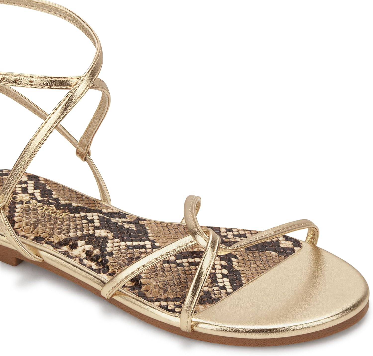 Women's Flat Sandals Strappy Open Round Toe Lace Up Shoes with Adjustable Ankle Strap for Summer - Image 5