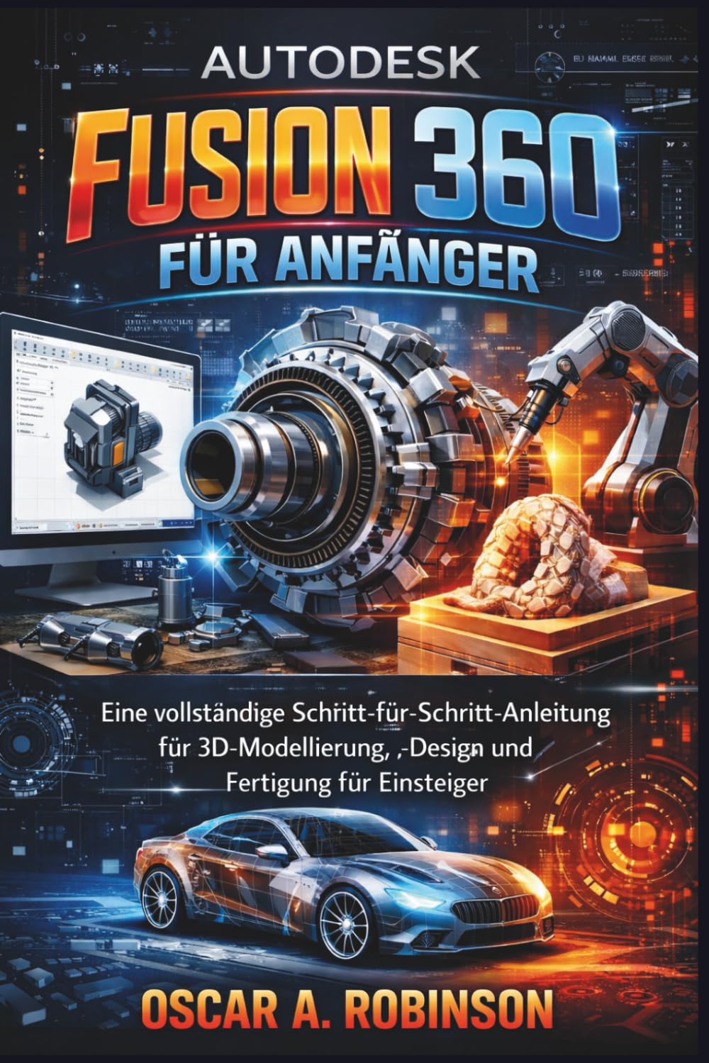 Autodesk Fusion 360 Für Anfänger: Eine vollständige Schritt-für-Schritt-Anleitung für 3D-Modellierung, -Design und -Fertigung für Einsteiger