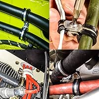 Vista 2 de Abrazadera de acero inoxidable con recubrimiento de goma, para instalación de cables, tubos suave y de acero