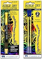 Vista 6 de Dry Bible/Book Highlighter Pen con 2 Pack Biblia/Book Dry Resaltador Recambio (Verde)