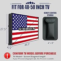 Vista 3 de IC ICLOVER Funda de TV para exteriores de 48 a 50 pulgadas, 600D resistente a la intemperie para 4 estaciones, protector de pantalla de TV