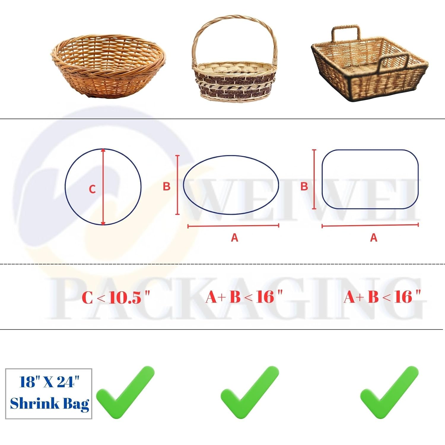 Weiwei - 100PCS 18 X 24 inch Odorless PVC Heat Dome Shrink Wrap Bags 100 Gauge with Vent Hole