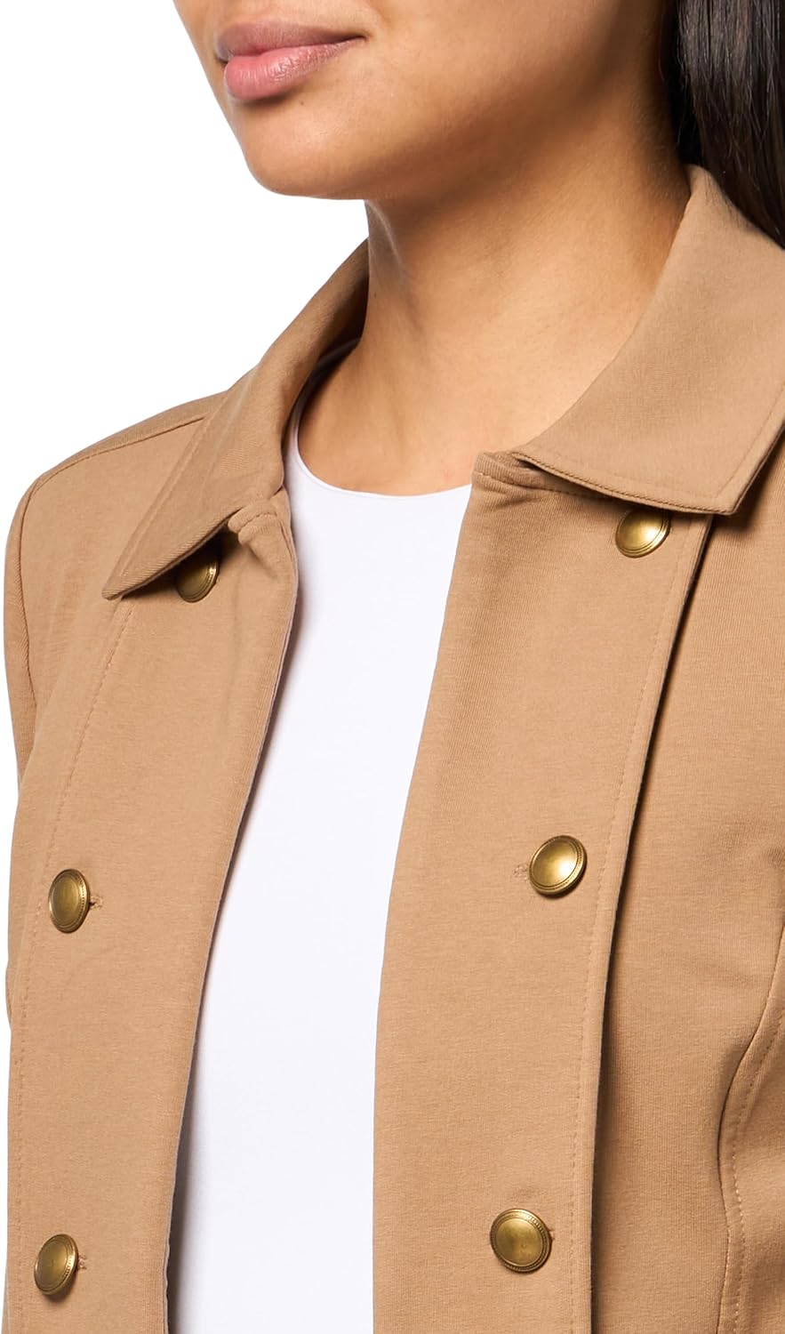 Nautica Womens Open Front Knit Captains Jacket Jacket - Image 3