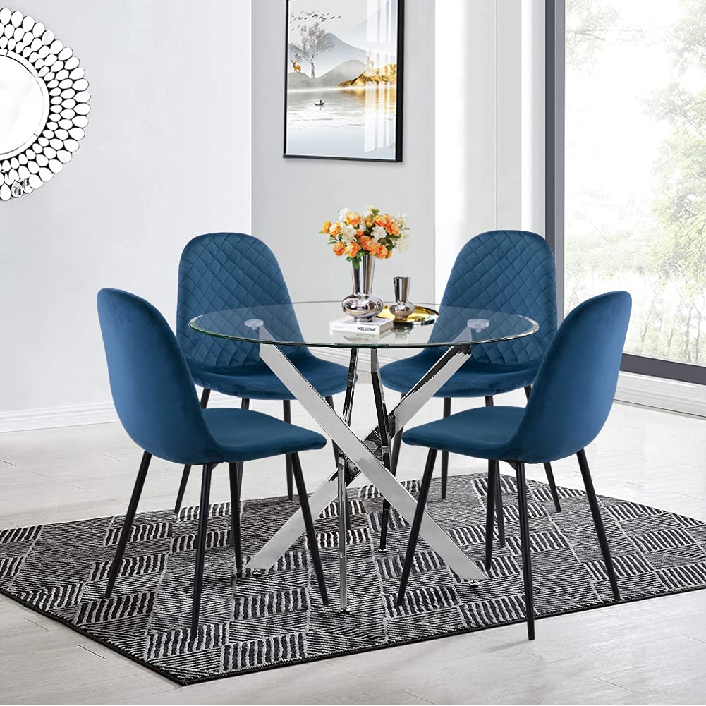 ☆中古品 お洒落なガラステーブル&椅子3点 合計4点セット☆