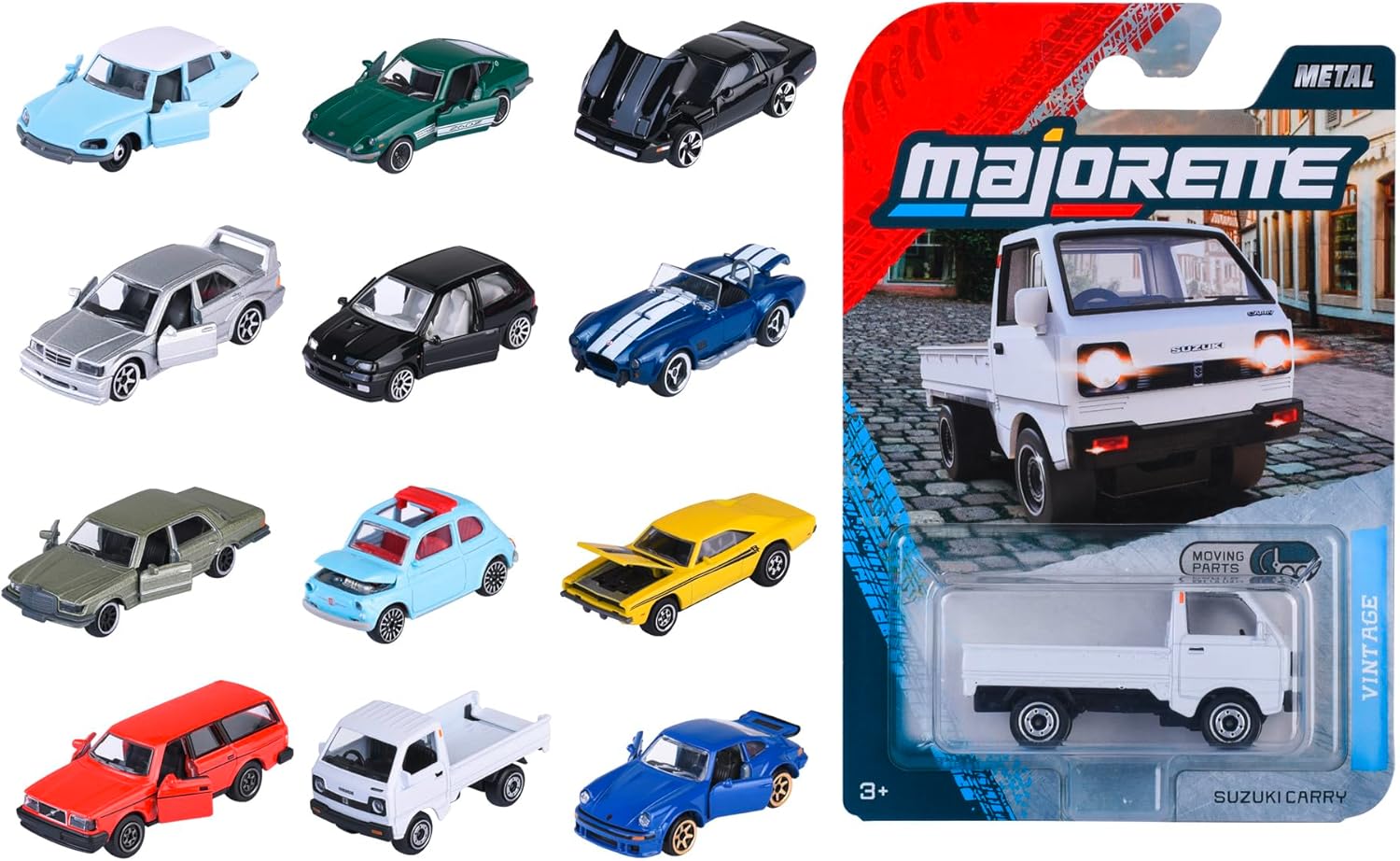 Majorette Vintage Premium Cars - Random Selection of 1 of 12 Different Toy Cars