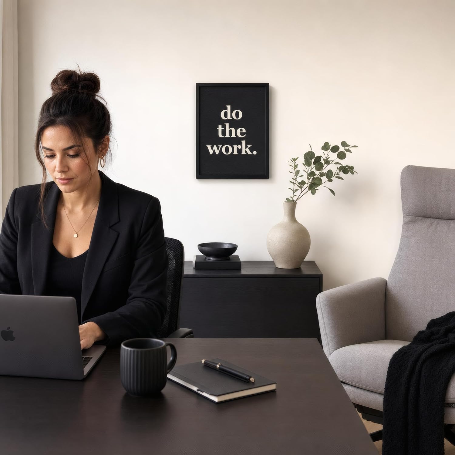 VeroTin Do The Work 12x16 Canvas Textured Wall Art UNFRAMED