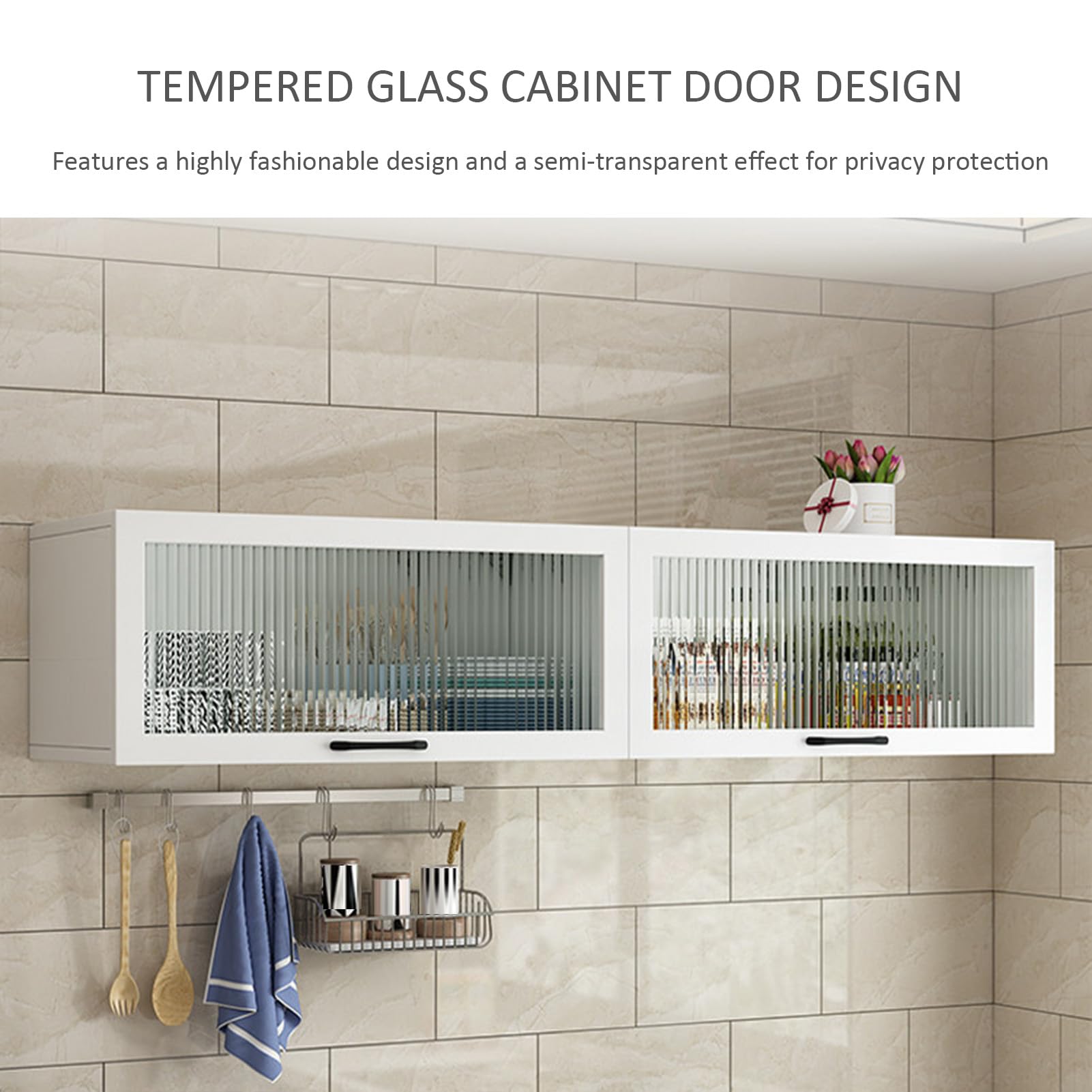 Armoire murale en acier inoxydable avec porte basculante, organiseur de rangement peu encombrant pour cuisine, garage, salle à outils, hôtel, cantine, ustensiles et épices