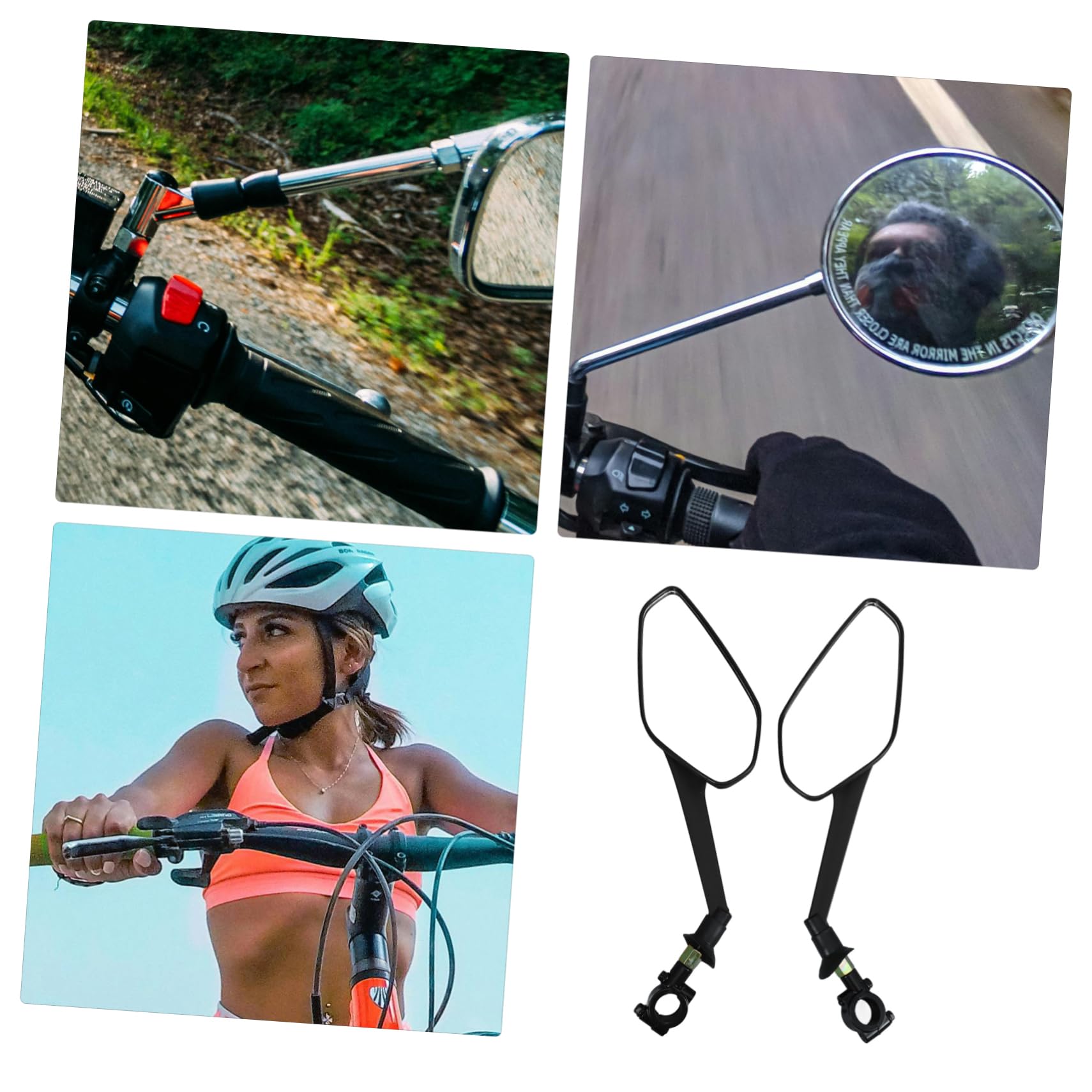 BESPORTBLE 3sets Specchietto Retrovisore Convesso Per Bicicletta Di Specchi Regolabili Per Manubrio Sicurezza e Ampio Campo Visivo Per Mountain Bike e Bici Da Strada