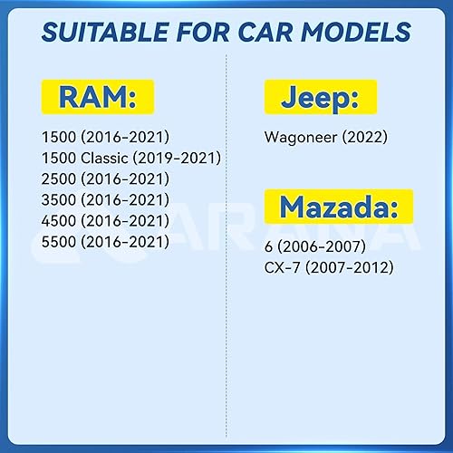 Miniatura 4 de ARANA 1 paquete de filtro de aire de cabina CF11671 con carbón activado con cáscara de coco, CP671 compatible con RAM 1500 2500 3500 2016-2024, RAM