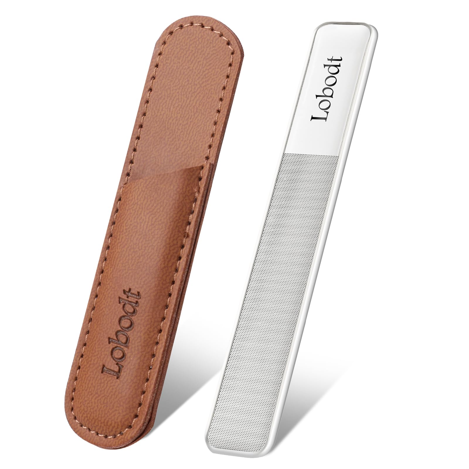 Lobodt Glass Nail File, Upgraded Nano Glass Nail Polish kit, Used for Shaping, polishing and polishing Natural Nails, fine Crystal Nail File Set,