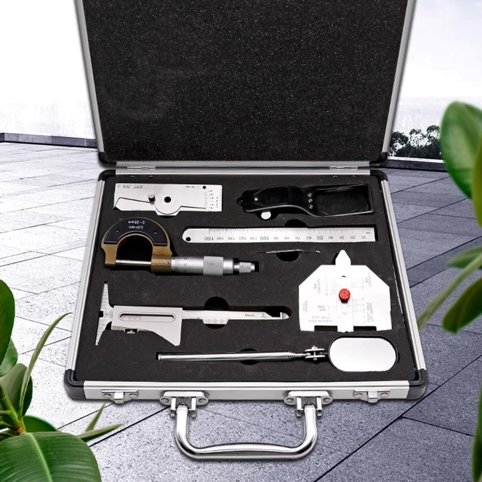 2-tlg Schweißnahtlehre Edelstahl - Präzisions Messwerkzeug Für Schweißer | 4-18mm Messbereich