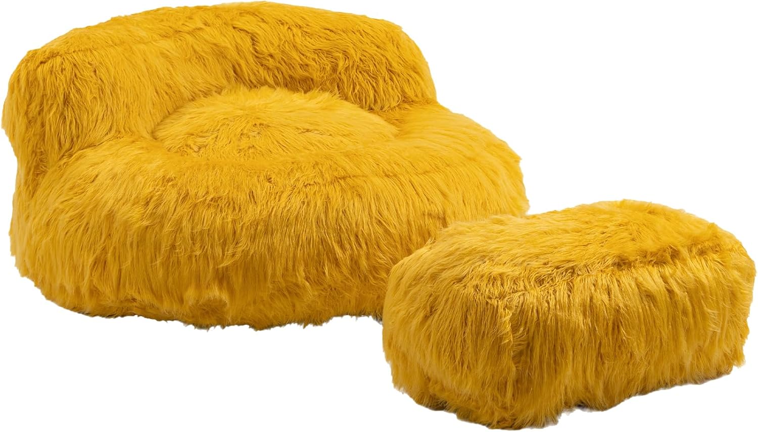 Faux Fur Bean Bag Lazy Sofa with Fluffy
