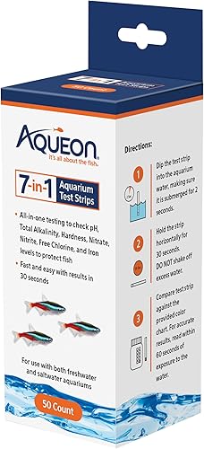 Aqueon Tiras de prueba para acuario 7 en 1, 50 unidades