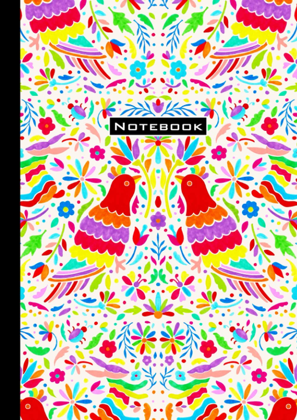 Notebook : Otomi birds - College Ruled - 108 pages - Lined paper - A4 Size