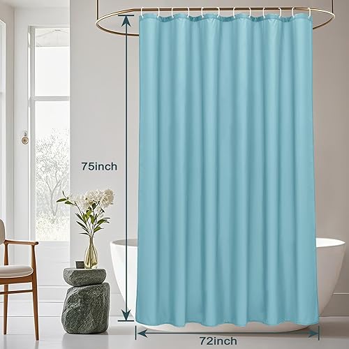 Vista 100 de AooHome - Forro para cortina de ducha, Tela, Blanco sólido Blanco Sólido,Azul,Rosa,Beige Sólido,Chocolate,Gris Oscuro,Gris claro,Azul marino