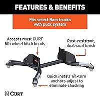 Vista 3 de CURT 16021 sistema de soporte con 5 patas de rueda para Ram