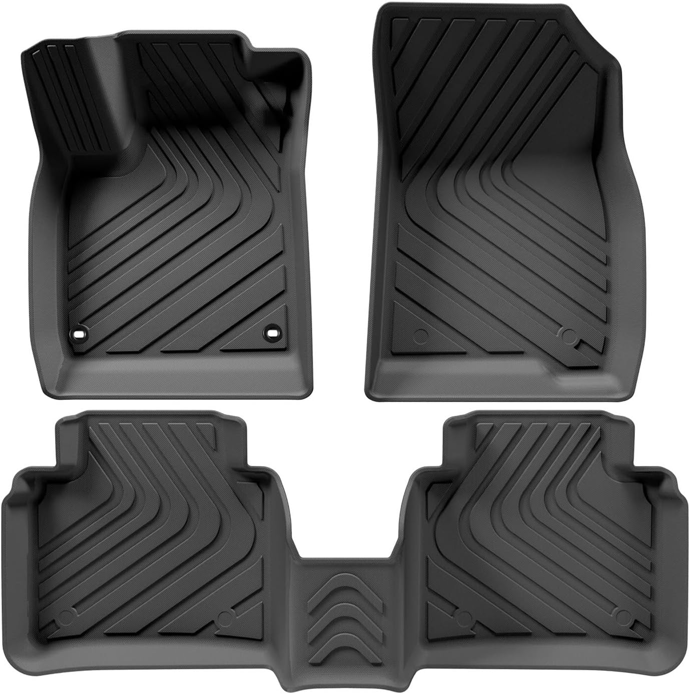 TPE 3D Car Floor Mats Cargo Liner Trunk Pad | Compatible with Honda Accord 2023 2024 All-Weather Auto Accessories (Left Hand Driver) Black(LHD 3P)