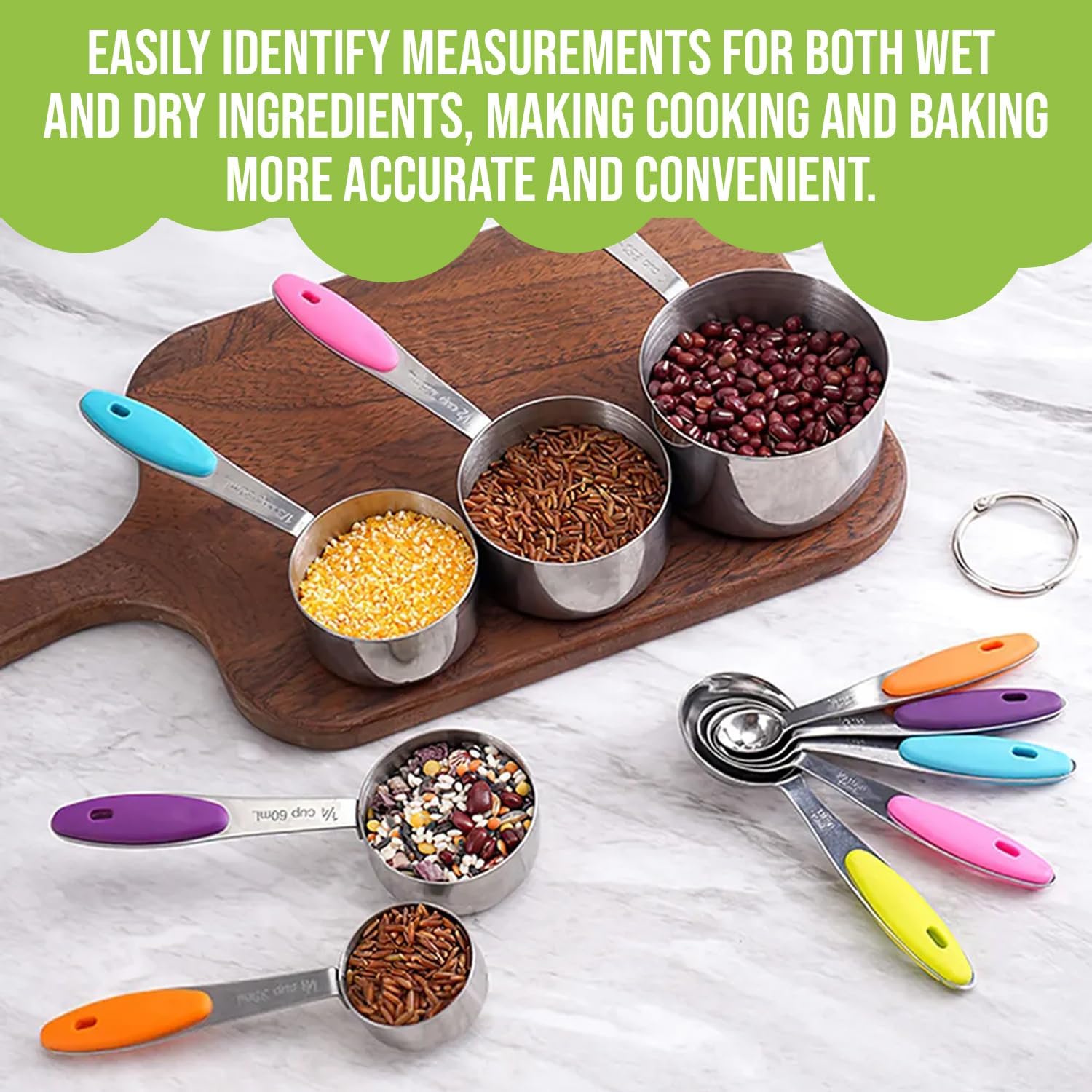 Measuring Spoons Set, Stainless Steel Measuring Spoons for Cooking and Baking, Heavy Duty Kitchen Gadgets for Easy Storage, Perfect Kitchen Utensils Gadgets (Set of 10) image 4