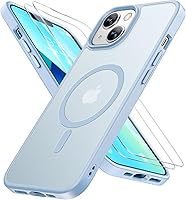 Vista 62 de Miracase - Funda magnética para iPhone 13 de 6.1 pulgadas (compatible con MagSafe) (con 2 protectores de pantalla), protección de grado militar