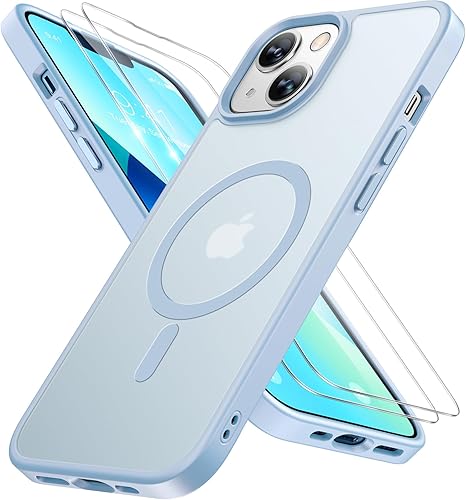 Miniatura 348 de Miracase - Funda magnética para iPhone 13 de 6.1 pulgadas (compatible con MagSafe) (con 2 protectores de pantalla), protección de grado militar