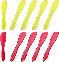 Vista 1 de Esparcidor de mantequilla de plástico, 10 cuchillos multiusos para mantequilla, cuchillos versátiles para glaseado de queso suave, 7 x 1.4 pulgadas