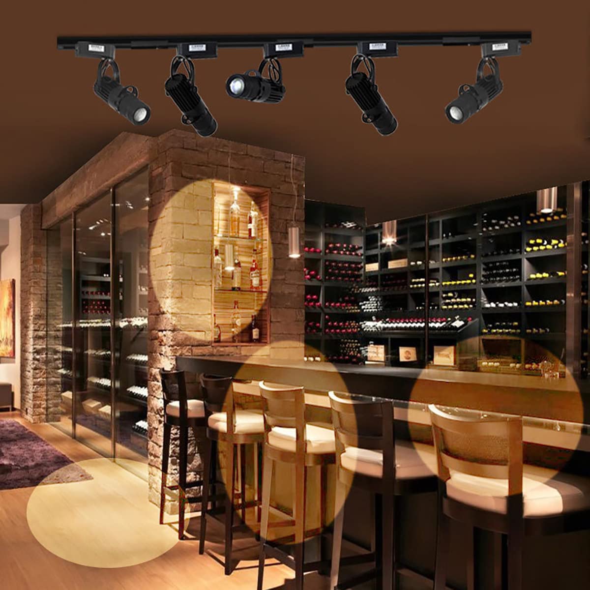 Reflektory LED Pinspot Beam, reflektory teatralne z zoomem, 10W / 15W / 20W LED Track Light, na Scenę Teatralną KTV Bar Restaurant Cafe Background Oświetlenie Punktowe,10W-4000K